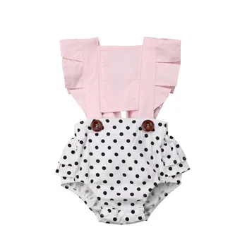 Baby pige tøj Søde Baby Buksetrold Piger Splejse Jumpsuit Heldragt, Udstyr, Tøj 3-24M lille bomuld 2019