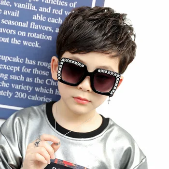 KOTTDO luksus Rhinestone Kids Solbriller Kvadrat Sol Briller Børn Baby Solbriller Drenge Piger Okulary Oculos De Sol Feminino