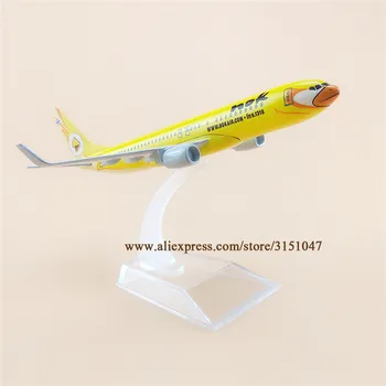 16cm Luft Thailand Thai Gule Nok Boeing 737 B737 Airlines Fly Model Legeret Metal Diecast Model Fly Fly Airways Gave
