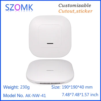 1 stykke 190*190*40mm szomk wireless wifi router plast kabinet abs plast instrument boliger smart home enhed box