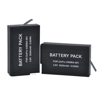 1pc 2620mAh ASBBA-001 Batteri+Dual USB Oplader Til Gopro ASBBA-001 Batterier Gopro Fusion 360-Graders Kamera