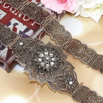 Sunspicems Gamle Guld Farve Marokkanske Bælte til Woemn Traditionelle Europæiske Bryllup Smykker Talje Kæde