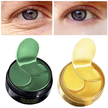 Kollagen Eye Patches 60PCS Guld-Grøn Anti Rynker Øjne Maske, Mørke Rande, Poser Tidløs Hydrogel Anti-Aging koreanske For Patch P