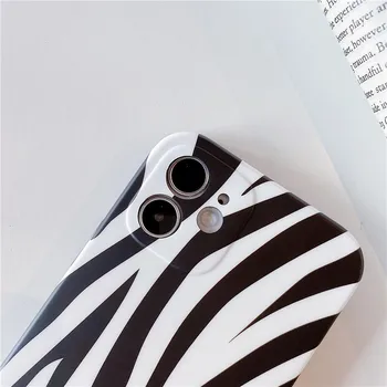 Luksus leopard, zebra print Kamera Beskyttelse Telefonen Tilfælde Anti-slip silikone Til iPhone 12 Mini 7 8 Plus XR XS 11 Pro Max antal SE2 sag