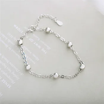 Perler 925 Sterling Sølv Armbånd Til Kvinder Simple Mode Fine Smykker, Armbånd & Armbånd Part Høj Kvalitet