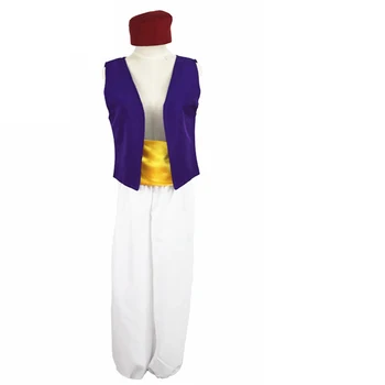 Voksen Aladdin-Lampe Prins Aladdin-Kostume til Drenge Anime Cosplay Fancy Kjole Adam prins Halloween Kostumer til Mænd