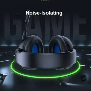 Wired Gaming Headset Hovedtelefoner 3,5 mm Surround-lyd, Dyb bas Stereo Casque Øretelefoner med Mikrofon forGame XBox Bærbare PC, PS4