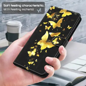 Læder Flip Case på For Fundas Xiaomi Poco X3 NFC-Case Etui Til Xiomi Poco X3 Poco X3NFC Wallet Cover 3D Malet Telefonen Tilfælde