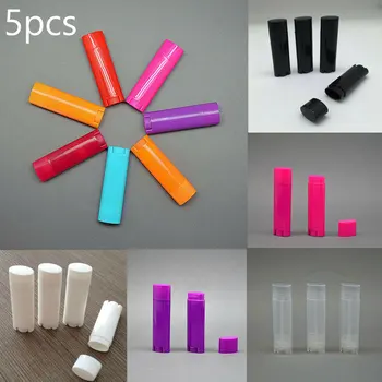 5pcs x 4,5 g Oval Lip Balm Rør Tom Læift Beholdere DIY Kosmetiske Flasker Lip Gloss Rør til Makeup Kosmetik Emballage