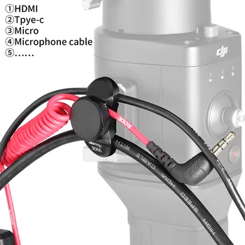 UURig R066 Universal 1/4 Skrue HDMI Type-C Kabel-Tie Klip Protector Kabel til Nikon, SONY, Canon DSLR-Kabel Klemme Tilbehør