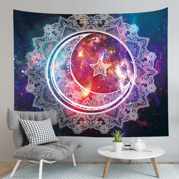 Cilected Mandala Boho Psykedelisk Gobelin Væggen Hænger Farverige Stjernehimmel Udskrivning Af Sun Moon Hippie-Tapetet Home Decor