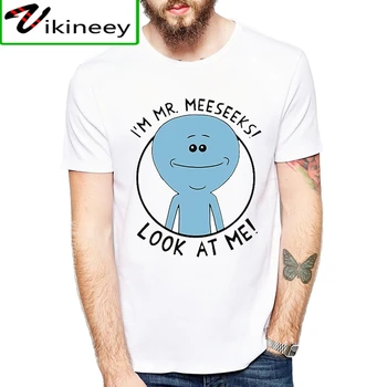 Videnskab Komedie animation Style t-shirten Mr. Meeseeks komfortable Sjove tegneserie Trykt Tee T-Shirt Hot Hallowmas t-shirt