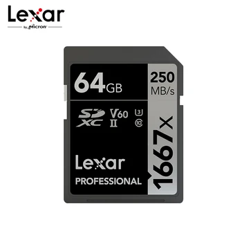 Lexar Hukommelseskort 1667X V60 250MB/s Flash-Kort 64GB 128GB 256GB UHS-II U3 SD-Kort, SDXC-C10 Til 3D 4K HD-Video