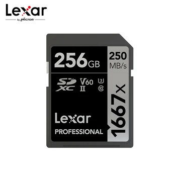 Lexar Hukommelseskort 1667X V60 250MB/s Flash-Kort 64GB 128GB 256GB UHS-II U3 SD-Kort, SDXC-C10 Til 3D 4K HD-Video