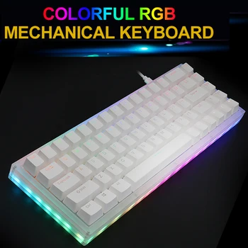 Opgradering 68 Nøgler RGB Gaming Mekanisk Tastatur TYPE-C USB3.1 Kablede Tasterne RGB-Baggrundsbelyst NKRO Mekaniske Tastaturer Til Kontor Spil