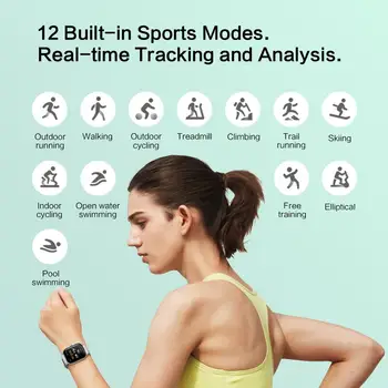 Amazfit GTS 2, smart ur, AMOLED-skærm, musik, 5ATM, sove Kontrol, 12 modes udendørs sport, android, IOS smartwatch