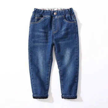 Børn Drenge Jeans til 2-6 YrsFashion Tøj Klassiske Bukser Denim Tøj, Børn, Baby Dreng Afslappet Plus velvet Varm Lange Bukser