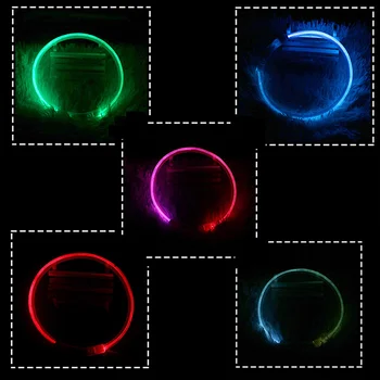 30/50/70cm LED Dog Lysende Halsbånd Usb-Genopladelige Pet LED hundehalsbånd Nat Hunde Halsbånd Glødende Nat Sikkerhed Blinkende Halsbånd