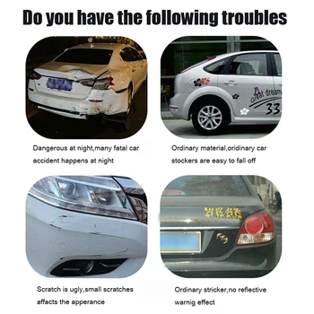Udvendige Advarsel Strip Afspejler Tape Advare Mark Kuffert Udvendige Auto Tilbehør Til Hyundai Tucson Creta Kona IX35 Solaris Accent