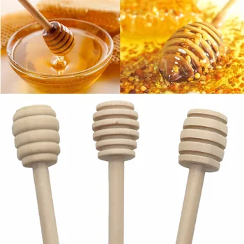 50stk Træ-Honning Marmelade Stick Træ Honning Ske Røre Baren for at få Honning Krukke, Forsyninger Lange Håndtag Blanding Stick Træ Honning Splash Bar