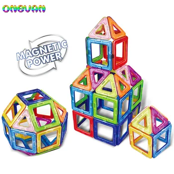 30-252pcs DIY Magnetiske Constructor Triangle Square Store Mursten Magnetiske byggeklodser Designer Sæt Magnet Legetøj For Børn