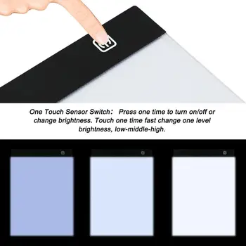 A4 A5 USB-LED Lys yrelsen Tynd Lys Pad lyskasse Til Diamond Maleri Artcraft Akvarel Kopi Tatoveringer Kopi Quiltning Xray Pad