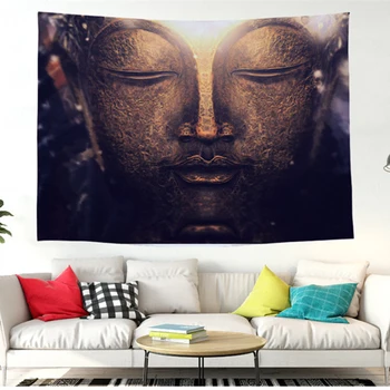 Indisk Tæppe Buddha-Statue, Meditation Og Chakra-Tapetet Væggen Hænger Mandala Gobeliner Væggen Klud Psykedelisk Yoga Tæppe Boho