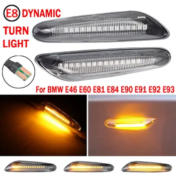 2stk LED Dynamic blinklys sidemarkeringslys Lys Sekventiel Blinklys Lys Til BMW E90 E91 E92 E93 E60 E61 E81 E82 E83 E84 E88 E46