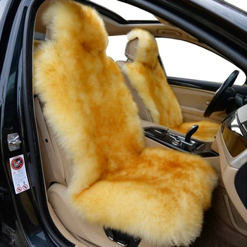 2020 Nye Bønne pasta Naturlige pels sædebetræk,Bil sædebetræk i Universal-Størrelse til alle typer af autostole,For Kia Lada Camry BMW