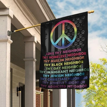 Fabrik Elske Din Næste Fred Flag Rainbow Digital Udskrivning Have Værftet Hus, Premium Høj Kvalitet, Holdbare Bannere