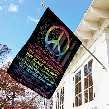 Fabrik Elske Din Næste Fred Flag Rainbow Digital Udskrivning Have Værftet Hus, Premium Høj Kvalitet, Holdbare Bannere