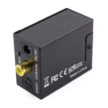 Digital til Analog Audio Converter Forstærker Dekoder Optisk Fiber Coax-Signal til Analog, Stereo Audio Adapter 3,5 MM Jack 2*RCA