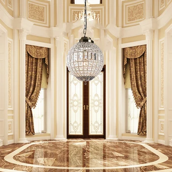 Midten af århundredet, krystal Lysekrone af Eu-Domstolens Luksus lysekrone belysning Til stuen, soveværelset hængende lampe lampe