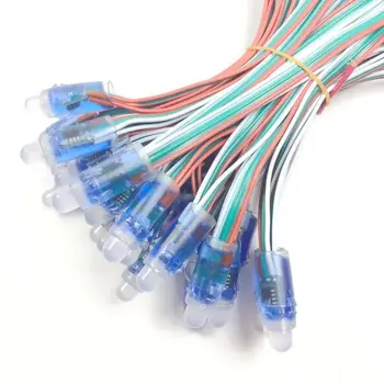1000pcs dc 5 v WS2811 Fuld Farve LED Pixel Lys-Modul 12mm 15cm ledninger IP68 vandtæt RGB Digital led strings