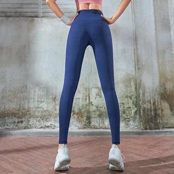 Yoga bukser med høj talje, mave kontrol for kvinder fitness fitness træning kører dans sportstøj push up stramme leggings sportstøj
