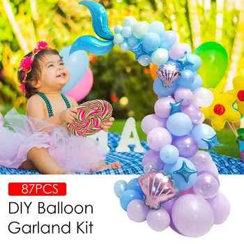 Lille Havfrue Hale Ballon Guirlande-Sæt Latex Ballon Arch for Mermaid Party Baby Shower, Bryllup Pige Fødselsdag Dekoration