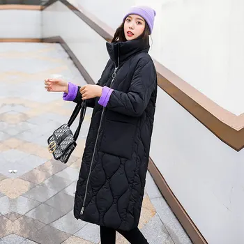 Cotday Lange Elegante Beige Frakke Koreanske Sustans Vinter Varm 2020 Mode Frakker Kvinder Frakke Manteau Femme Hiver Parka Jakke