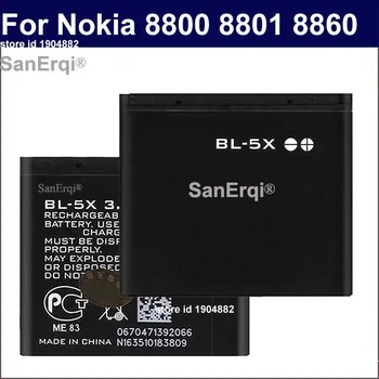 SanErqi Batterier 800mah Beskyttelse BL-5X Mini Genopladeligt Lithium Mobiltelefon Batteri Til Nokia 8800 N73I 8800s 8801 886