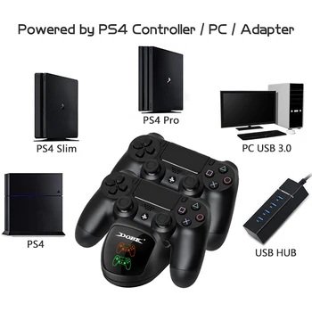 Data Frog PS4 Controller Joystick Håndtag Dual USB Oplader Stand Hurtig Opladning Dock Station til Playstation 4 PS4 Pro Slanke Stå