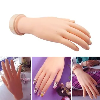 Pro Praksis Nail Art Hånd Bløde Uddannelse Display Model Hænder Fleksibel Silikone Proteser Personlige Salon Manicure Værktøjer #84882