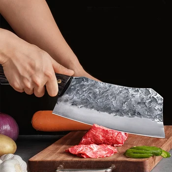 7Inch Køkken Kniv Skarpe Rustfrit Stål Værktøj Cleaver Kokkens Kniv Damaskus Kød snitteknive Madlavning Værktøj
