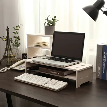 Kreative Desktop-Computer Tastatur Opbevaring Indehavere Skuffe Brevpapir, Pen Bøger Diverse Hylde Hjem Kontor Tilbehør, Forbrugsstoffer