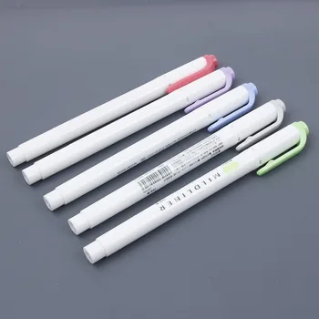 5 Farver/sæt Japansk Zebra Mild liner Penne Tegning, tusch Dobbelt Ledes Fluorescerende Pen Kunst Highlighter Mildliner Mark Pen
