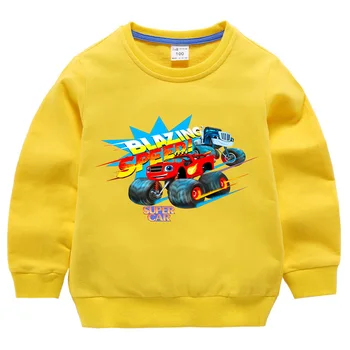 Tegnefilm Rasende Fart Bil Kids Tøj 2019 Efteråret Drenge Hættetrøjer Piger Sweatshirt T-Shirts Sport Af Høj Kvalitet, Børn Tøj Kostume 1-10 År