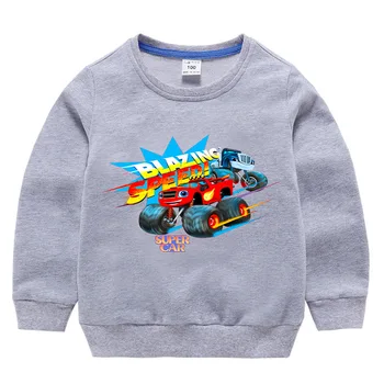 Tegnefilm Rasende Fart Bil Kids Tøj 2019 Efteråret Drenge Hættetrøjer Piger Sweatshirt T-Shirts Sport Af Høj Kvalitet, Børn Tøj Kostume 1-10 År