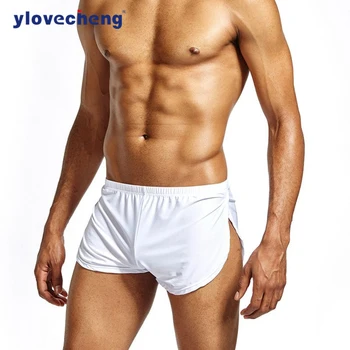 Mænd kører sport boxer bukser U-konveks airbag komfortable boxer bukser i høj kvalitet is silke mænds undertøj