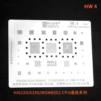 Høj Kvalitet HW:4 BGA Reballing Stencil til Huawei P8 P9 Ære 4X/4C/5A/5C HI6220 MAM8952 CPU