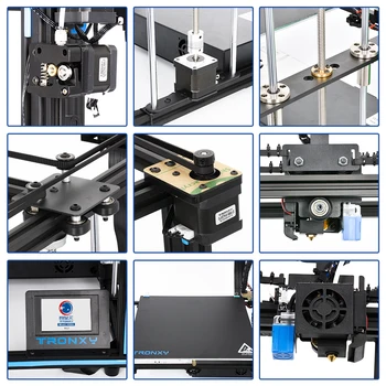 Tronxy X5SA 3D-Printer 24V XY DIY Kits Høj præcision trykning Bygge Plade 330*330mm Filament-Sensor slukket cv