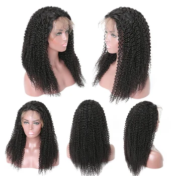 13x4 Afro Kinky Krøllet Hår Paryk Glueless Lace Front Wig Sladder Blonder Foran Remy Human Hair Parykker Til Kvinder Indiske Lace Wig