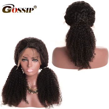 13x4 Afro Kinky Krøllet Hår Paryk Glueless Lace Front Wig Sladder Blonder Foran Remy Human Hair Parykker Til Kvinder Indiske Lace Wig